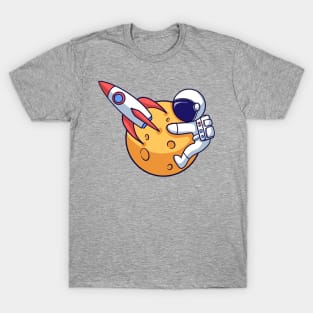 Astronaut Hugging the Moon T-Shirt